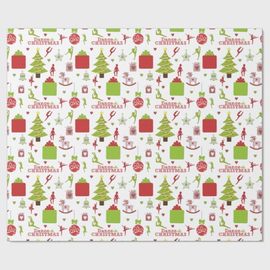 Dans dit kerstpapier cadeaupapier (Vlak)