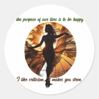 Dans door het leven: Happy Vibes Sticker