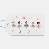 Dans & draai meisje verjaardagsfeest cadeaulabel (Achterkant Horizontaal)