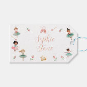 Dans & draai meisje verjaardagsfeest cadeaulabel (Voorkant (Horizontaal))
