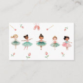 Dans & draai meisje verjaardagsfeest informatiekaartje (Achterkant)