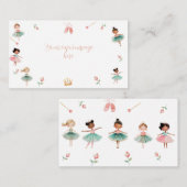 Dans & draai meisje verjaardagsfeest informatiekaartje (Voorkant / Achterkant)