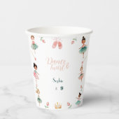 Dans & draai meisje verjaardagsfeest papieren bekers (Voorkant)