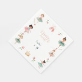 Dans & draai meisje verjaardagsfeest servet (Hoek)