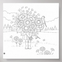 Dans. Droom. Dwaal. Bloom. kleurend Poster