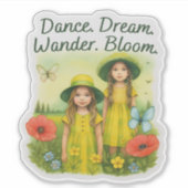 Dans. Droom. Dwaal. Bloom. Sticker (Voorkant)