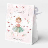 Dans en draai schattige ballerina ballet kind verj bedankdoosjes (Achterkant)