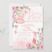 Dans- en Draai-verjaardagsuitnodiging Kaart (Voorkant)