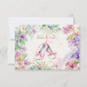 dans en pirobeer balletdanseres verjaardag bedankkaart (Achterkant)