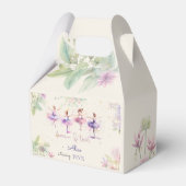 Dans en twirl ballerina waterverf verjaardag bedankdoosjes (Achterkant)