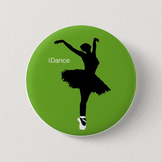 Dans (groen) ronde button 5,7 cm (Voorkant)