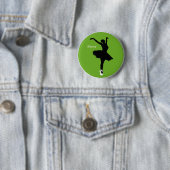Dans (groen) ronde button 5,7 cm (In situ)