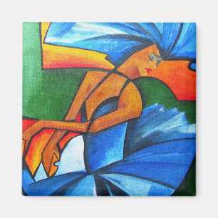 Dans in blauw 2008 magneet
