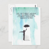 Dans in de regen briefkaart (Voorkant / Achterkant)