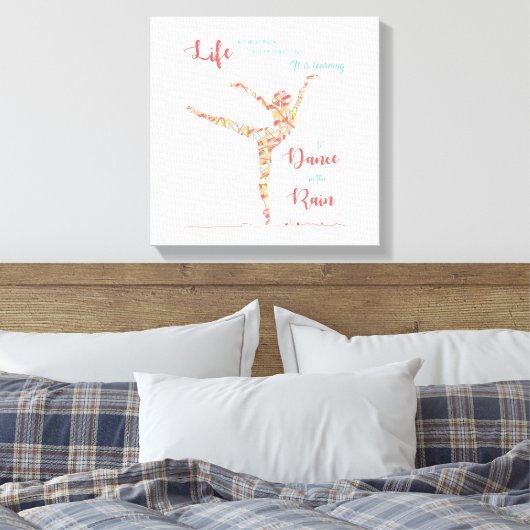 Dans in de regen Canvas Print (Insitu (Slaapkamer))