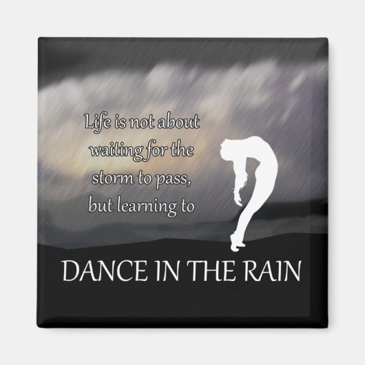 Dans in het Rain Inspirerend Magnet Magneet (Voorkant)