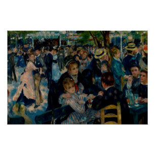 Dans in Le Moulin de la Galette - Auguste Renoir Perfect Poster