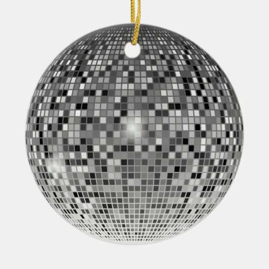 Dans in nostalgie met onze Disco Ball Keramisch Ornament (Voorkant)
