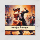 Dans instructeur koppels dansen vierkante visitekaartje (Voorkant)