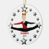 Dans, Kheer Blonde Red en zwart Keramisch Ornament (Links)