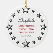 Dans, Kheer Blonde Red en zwart Keramisch Ornament (Achterkant)