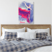 Dans kunst, danser, ballet, rood, zwart canvas Pri (Insitu (Slaapkamer))