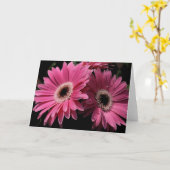 Dans la carte de voeux G_4 rose (Fleur jaune)