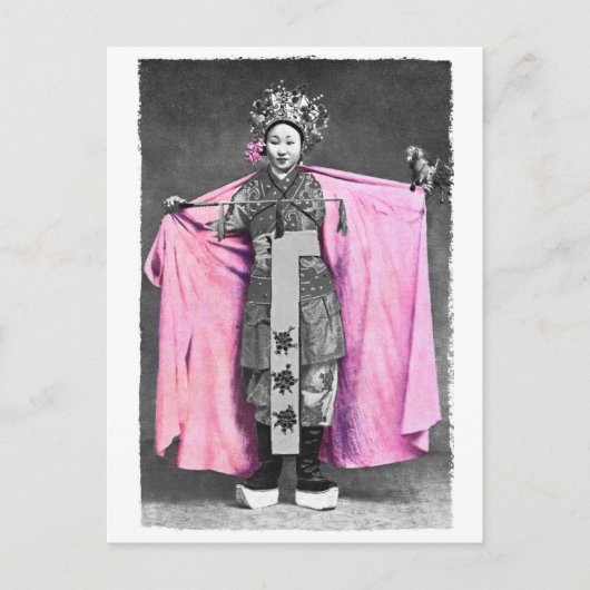 Dans La Carte Postale Rose (Devant)