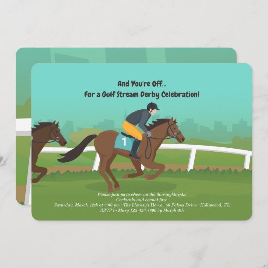 Dans la course Derby Invitation (Devant / Derrière)