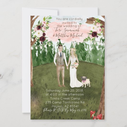 Dans La Faire-part de mariage Forestière - Avec Ca (Devant)