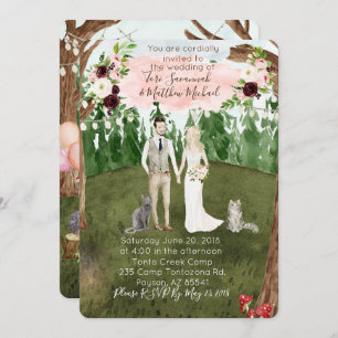 Dans La Faire-part de mariage Forestière - Avec Ch