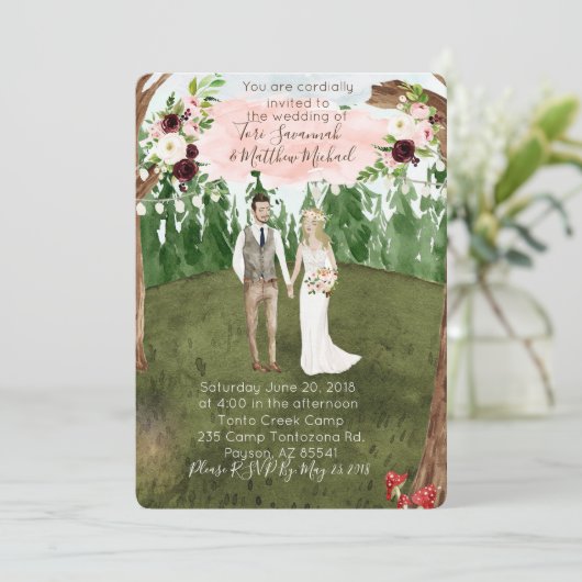 Dans La Faire-part de mariage Forestière Calme (Debout devant)