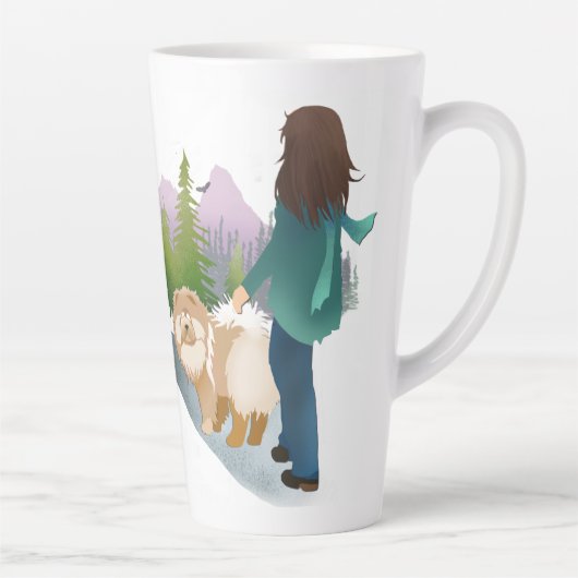 DANS LA FORÊT - Chow-Latte Mug (Droite)