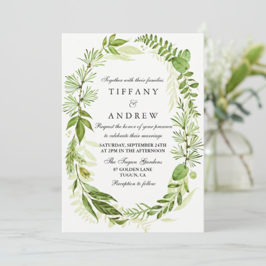 Dans La Forêt De Bois Invitation De Mariage De La  (Debout devant)