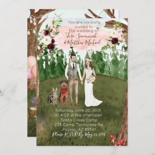 Dans La Forêt Faire-part de mariage - Brunette Bri