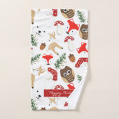 Dans la forêt Motif de Noël (Serviette à main)