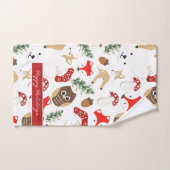 Dans la forêt Motif de Noël (Serviette à main)