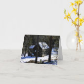 Dans la froide carte de Noël/hiver.... (Fleur jaune)