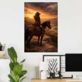 Dans la lumière | Art équestre | Affiche (Bureau à domicile)