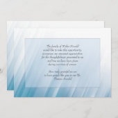 Dans la lumière Carte de condoléances (Devant / Derrière)