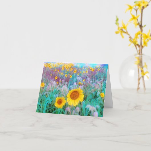 Dans la matinée, carte (Fleur jaune)