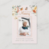 Dans la mémoire aimante | Carte de prière funérair (Devant)