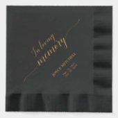 Dans la mémoire aimante | Élégant Script Memorial  (Recto)