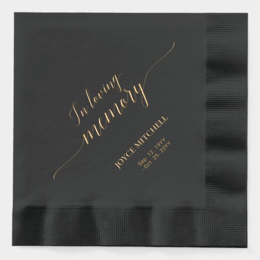 Dans la mémoire aimante | Élégant Script Memorial  (Recto)