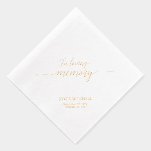 Dans la mémoire aimante | Élégant Script Memorial  (Droite)