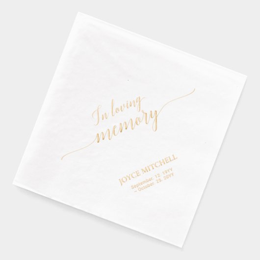 Dans la mémoire aimante | Élégant Script Memorial  (Gauche)