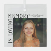 Dans la mémoire aimante | Photo Ornement en verre  (Recto)