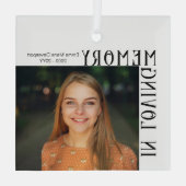 Dans la mémoire aimante | Photo Ornement en verre  (Verso)