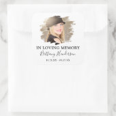 Dans la mémoire aimante | Sticker Carré Photo Memo (Sac)