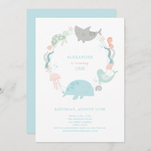 Dans La Mer Invitation D'Anniversaire
